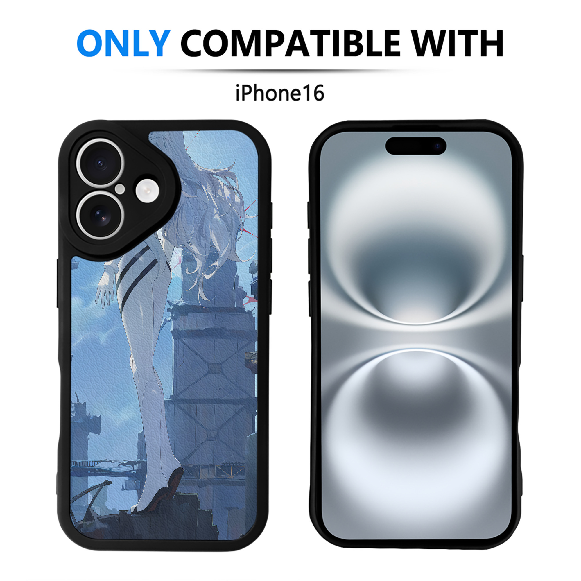 （画像用） EVA 新世紀エヴァンゲリオン 【iPhone 16シリーズ対応】シリコンスマホケース（レザー調） 材質：シリコン